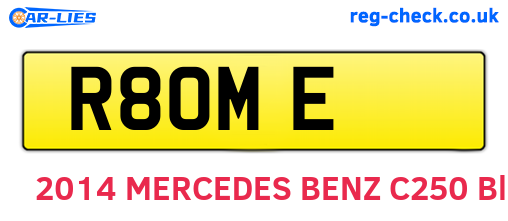 R8OME are the vehicle registration plates.