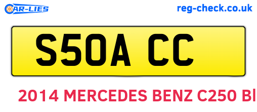 S50ACC are the vehicle registration plates.