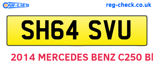 SH64SVU are the vehicle registration plates.