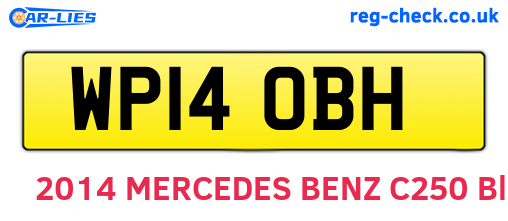 WP14OBH are the vehicle registration plates.