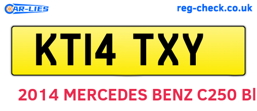 KT14TXY are the vehicle registration plates.