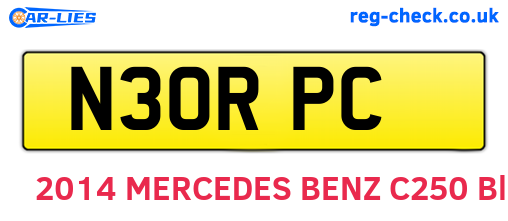 N30RPC are the vehicle registration plates.