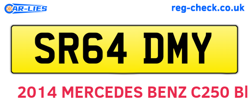 SR64DMY are the vehicle registration plates.