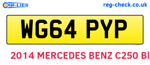 WG64PYP are the vehicle registration plates.