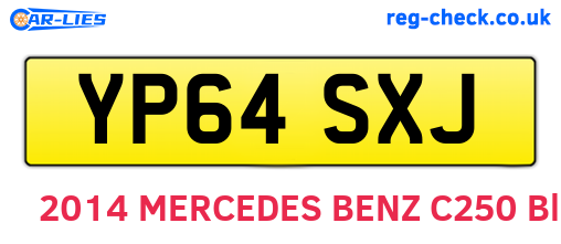 YP64SXJ are the vehicle registration plates.
