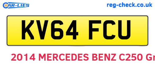 KV64FCU are the vehicle registration plates.