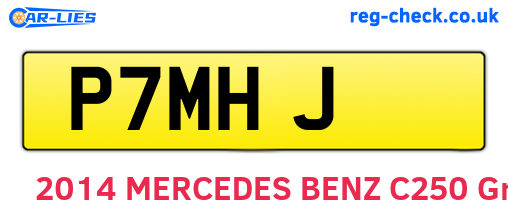 P7MHJ are the vehicle registration plates.