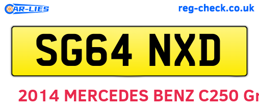 SG64NXD are the vehicle registration plates.