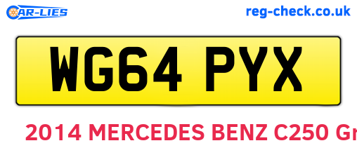 WG64PYX are the vehicle registration plates.