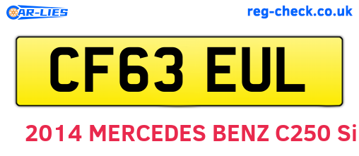 CF63EUL are the vehicle registration plates.