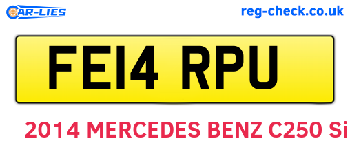 FE14RPU are the vehicle registration plates.