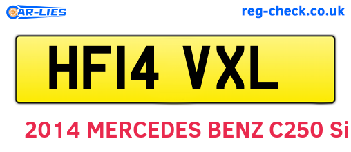 HF14VXL are the vehicle registration plates.