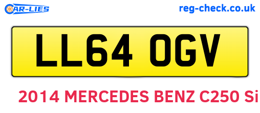 LL64OGV are the vehicle registration plates.