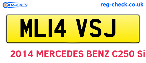ML14VSJ are the vehicle registration plates.