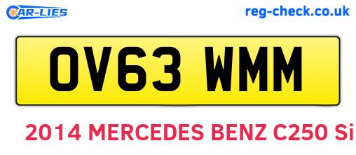 OV63WMM are the vehicle registration plates.