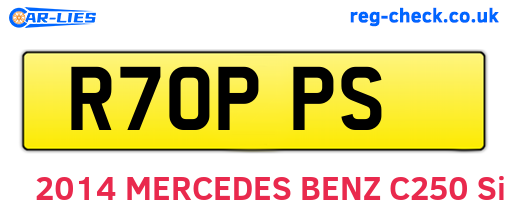 R70PPS are the vehicle registration plates.