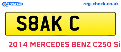 S8AKC are the vehicle registration plates.