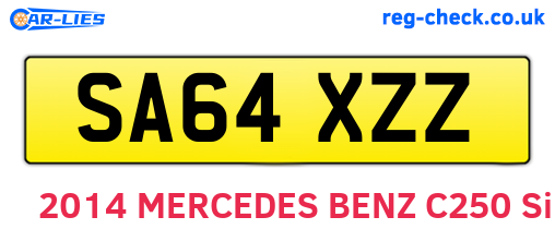 SA64XZZ are the vehicle registration plates.