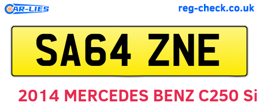 SA64ZNE are the vehicle registration plates.