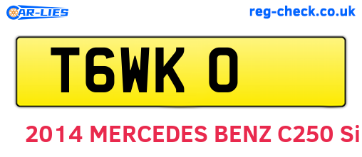 T6WKO are the vehicle registration plates.