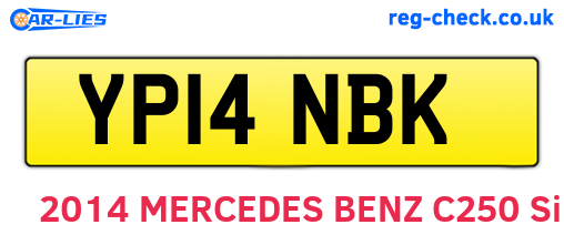 YP14NBK are the vehicle registration plates.