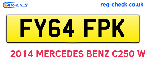 FY64FPK are the vehicle registration plates.