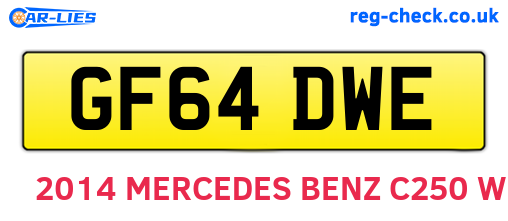 GF64DWE are the vehicle registration plates.