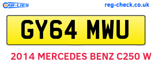 GY64MWU are the vehicle registration plates.