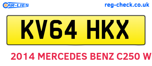 KV64HKX are the vehicle registration plates.