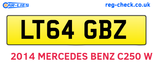 LT64GBZ are the vehicle registration plates.