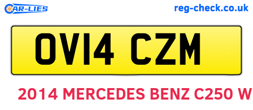 OV14CZM are the vehicle registration plates.