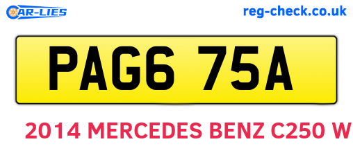 PAG675A are the vehicle registration plates.