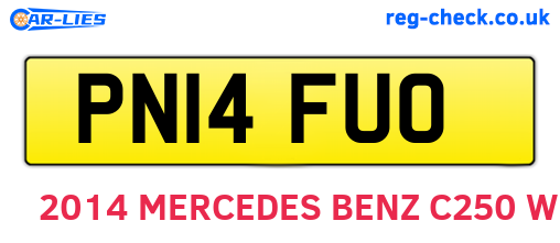 PN14FUO are the vehicle registration plates.