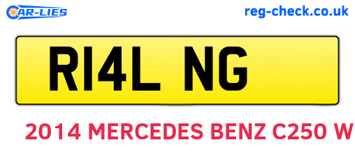 R14LNG are the vehicle registration plates.
