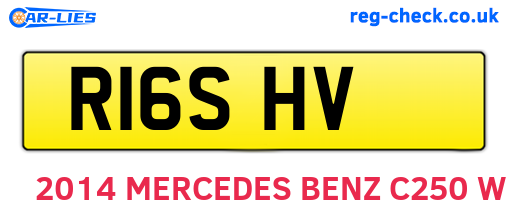 R16SHV are the vehicle registration plates.