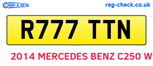 R777TTN are the vehicle registration plates.