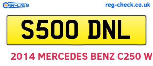 S500DNL are the vehicle registration plates.