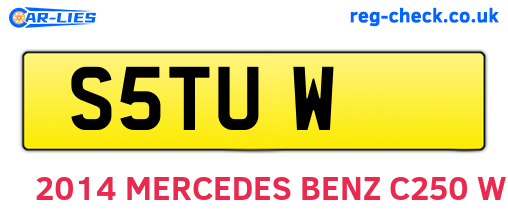 S5TUW are the vehicle registration plates.