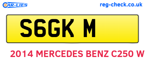 S6GKM are the vehicle registration plates.