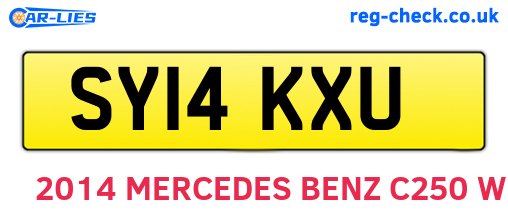 SY14KXU are the vehicle registration plates.