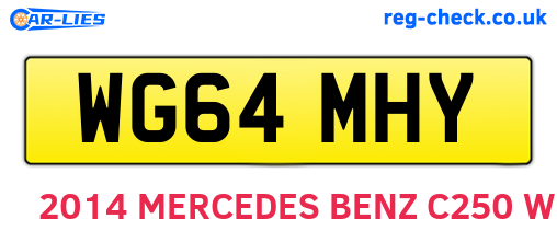 WG64MHY are the vehicle registration plates.