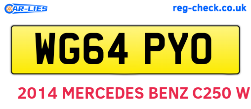 WG64PYO are the vehicle registration plates.