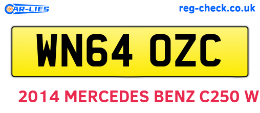 WN64OZC are the vehicle registration plates.
