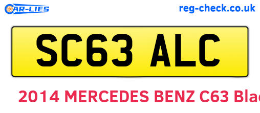 SC63ALC are the vehicle registration plates.