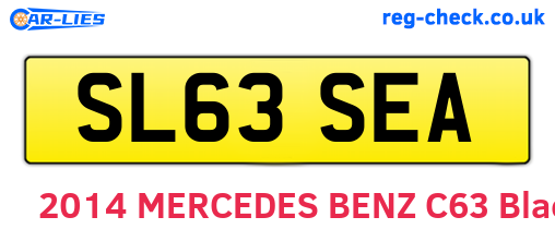 SL63SEA are the vehicle registration plates.