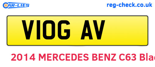 V10GAV are the vehicle registration plates.