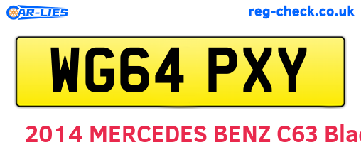 WG64PXY are the vehicle registration plates.