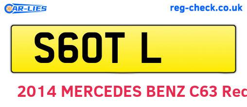 S6OTL are the vehicle registration plates.