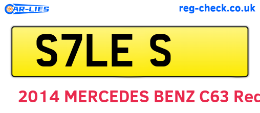 S7LES are the vehicle registration plates.