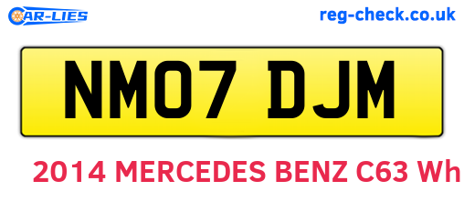 NM07DJM are the vehicle registration plates.